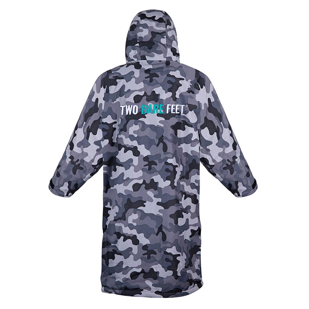 Two Bare Feet Weatherproof Changing Robe & Changing Mat - Grey Camo / Teal Extra Image 1